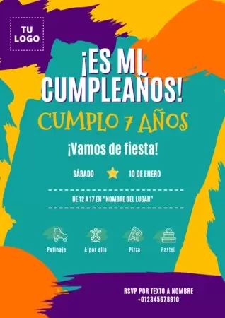 Edita una invitación a Cumpleaños