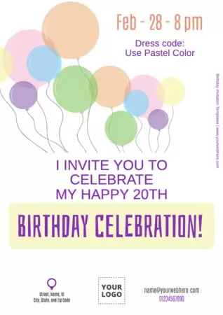 Edit a Birthday invitation