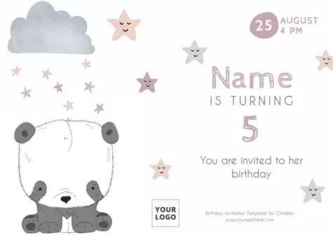 Edit a Birthday invitation