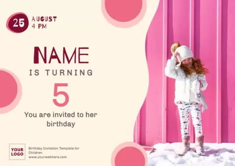 Edit a Birthday invitation