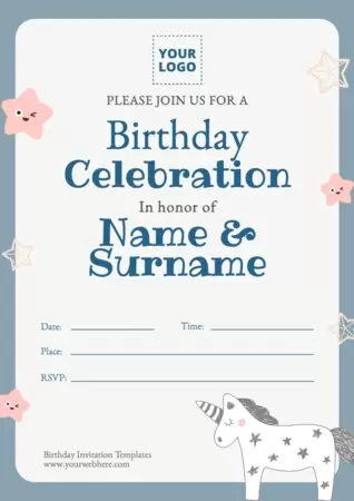 Edit a Birthday invitation