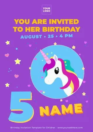 Edit a Birthday invitation