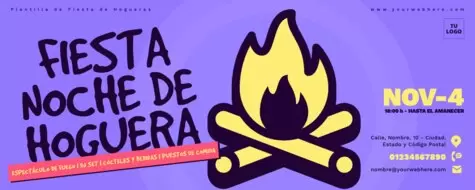 Edita un banner de Bonfire Fire