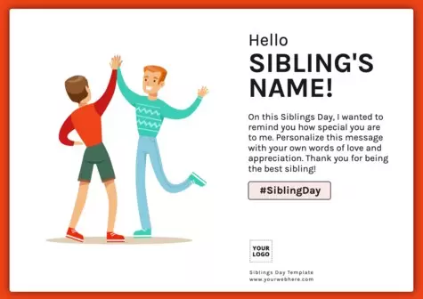 Edit a Siblings Day template