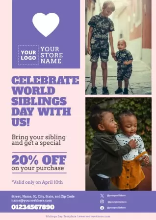 Edit a Siblings Day template