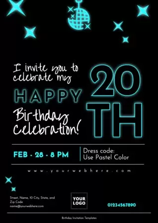 Edit a Birthday invitation