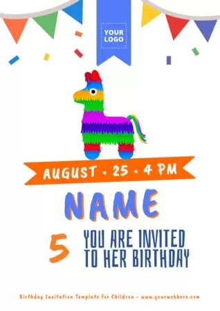 Edit a Birthday invitation