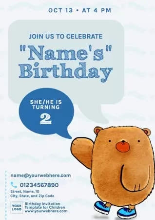 Edit a Birthday invitation