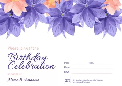 Edit a Birthday invitation