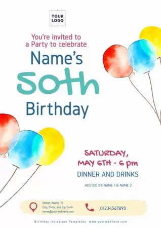 Edit a Birthday invitation