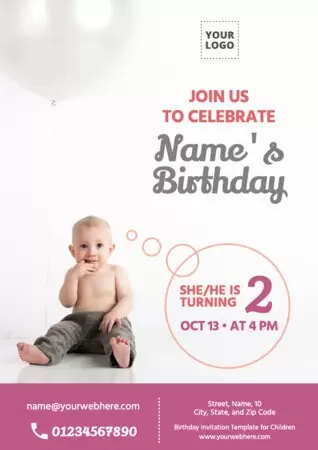 Edit a Birthday invitation