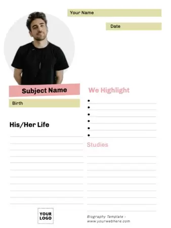 Edit a Bio template