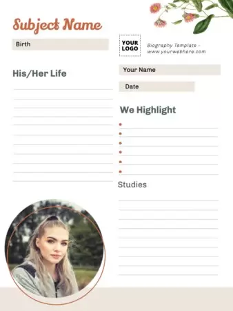 Edit a Bio template