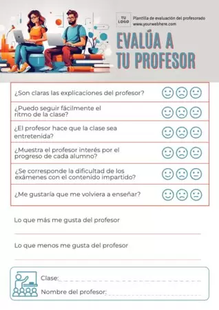 Edita una evaluación al profesor