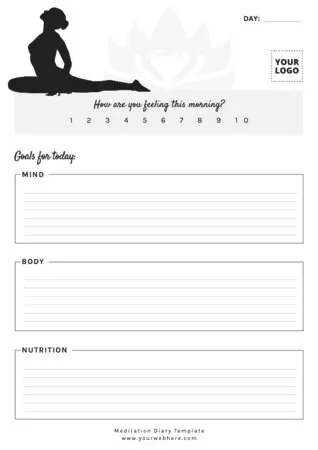 Daily meditation journal templates