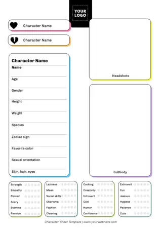 Edit a Character template