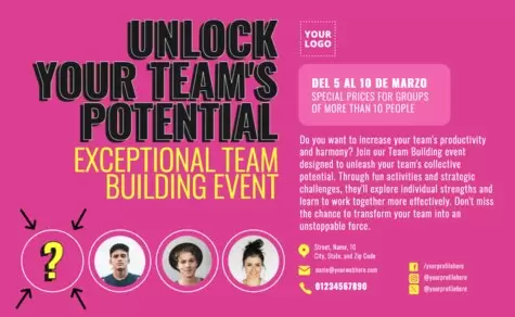 Edit a Team Building flyer