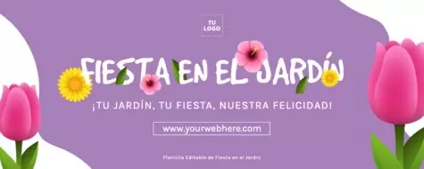 Edita un banner de Fiesta en el Jardín