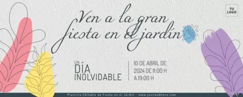 Edita un banner de Fiesta en el Jardín