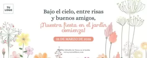 Edita un banner de Fiesta en el Jardín