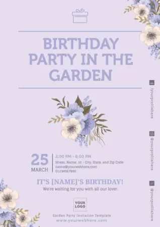 Edit a Garden Party flyer