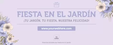 Edita un banner de Fiesta en el Jardín