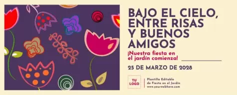 Edita un banner de Fiesta en el Jardín