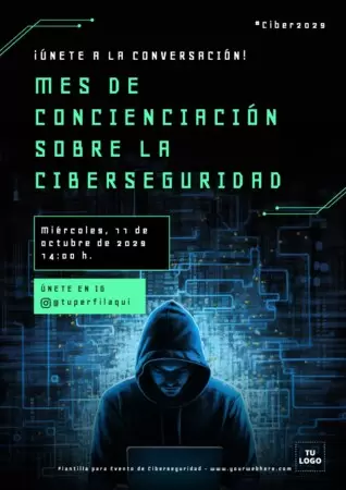 Edita un flyer de Ciberseguridad