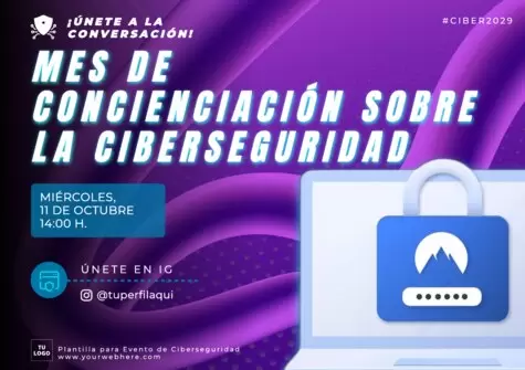 Edita un flyer de Ciberseguridad