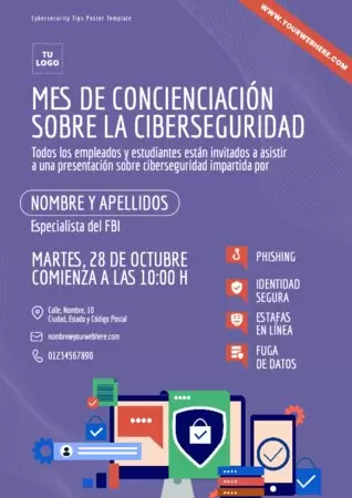 Edita un flyer de Ciberseguridad