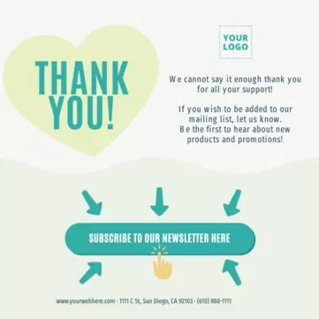 Modifier un panneau Merci pour votre achat