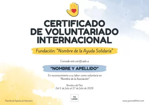 Edita un Diploma Voluntariado