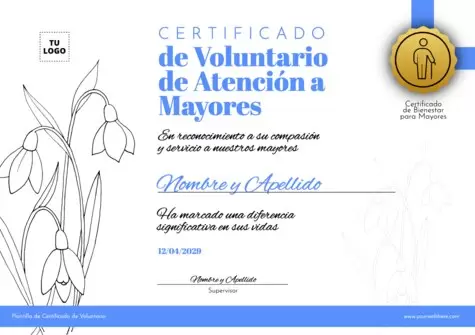 Edita un Diploma Voluntariado