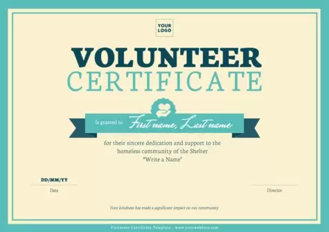 Edit a Volunteer Certificate