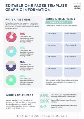 Edit a One Pager format