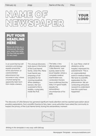 Edit a Newsprint template