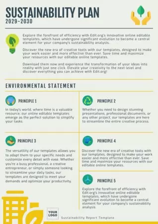 Edit a Sustainability Report format