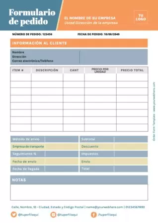 Edita una Hoja de Pedido