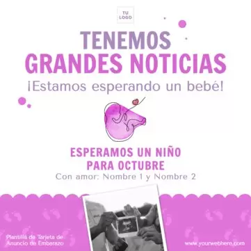 Edita una tarjeta de maternidad