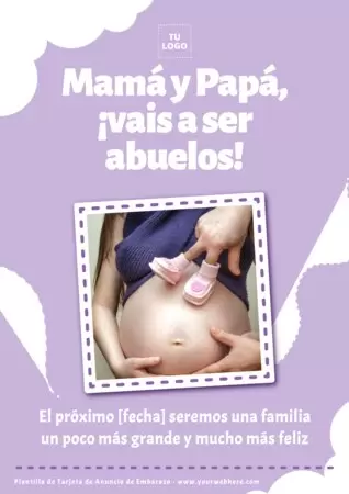Edita una tarjeta de maternidad