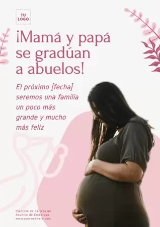 Edita una tarjeta de maternidad