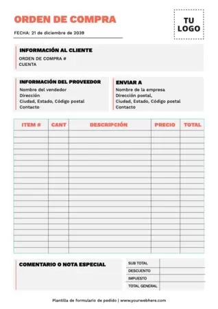 Edita una Hoja de Pedido