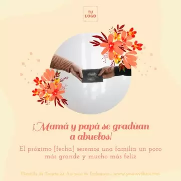 Edita una tarjeta de maternidad