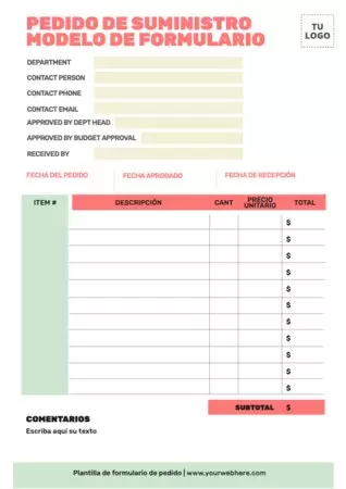 Edita una Hoja de Pedido