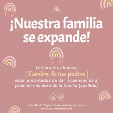 Edita una tarjeta de maternidad