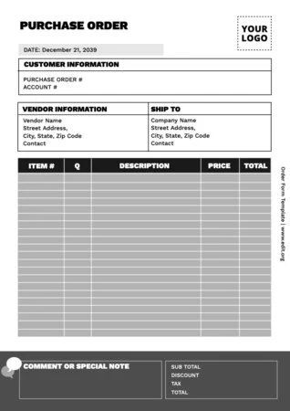 Edit an Order Template