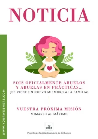 Edita una tarjeta de maternidad