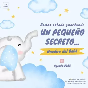 Edita una tarjeta de maternidad