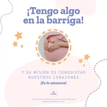 Edita una tarjeta de maternidad