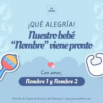 Edita una tarjeta de maternidad